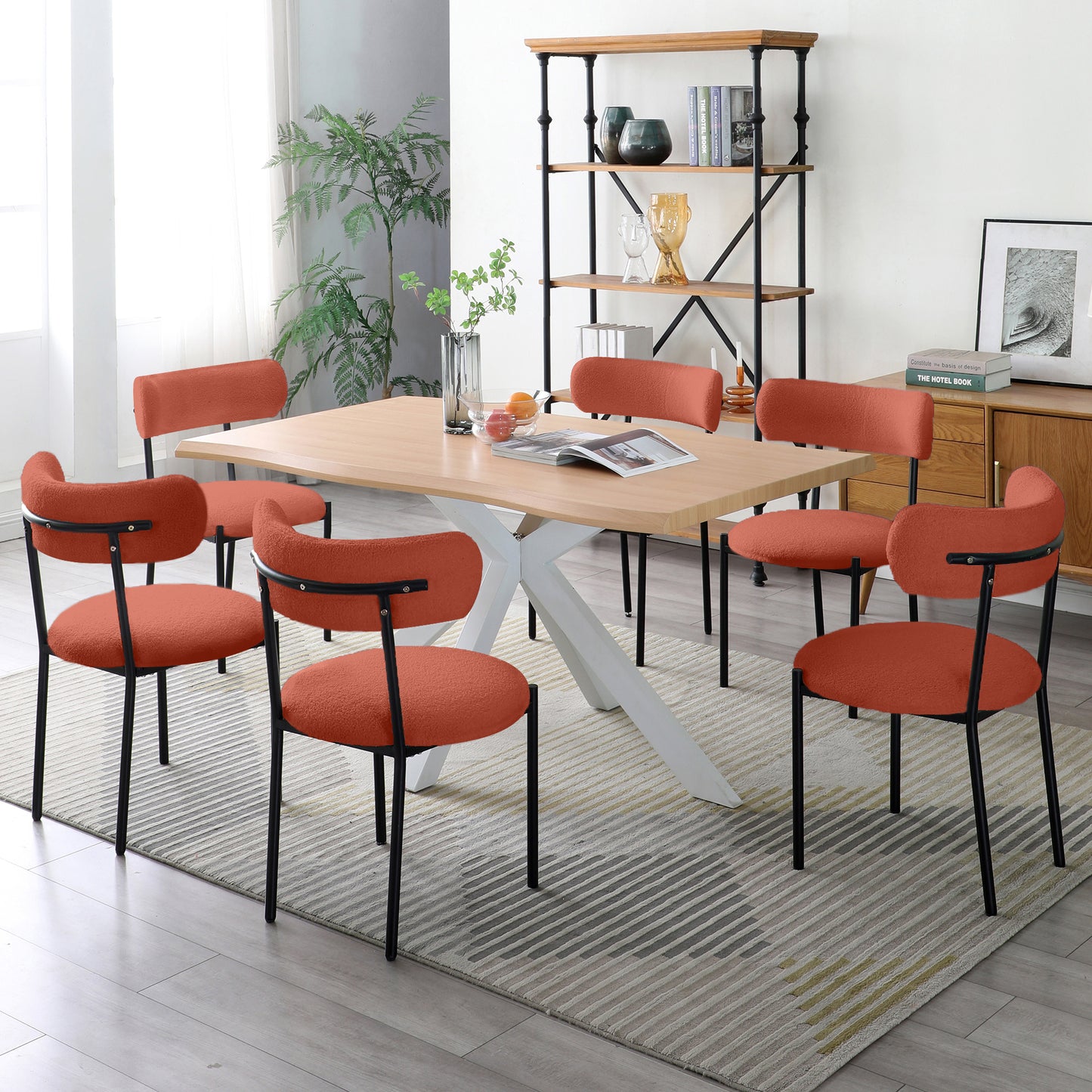 Juke Fabric Dining Chair (Set of 2) - Orange