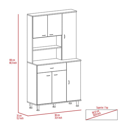 Della Kitchen Pantry  Cabinets - Black