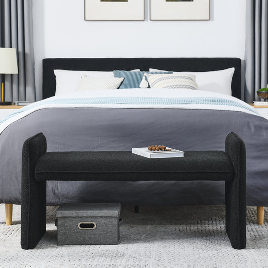 Beto Fabric Bench - Black