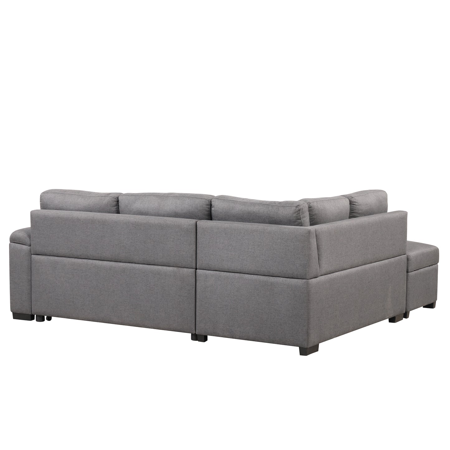 Kwame Sleeper Sectional Sofa - Dark Gray