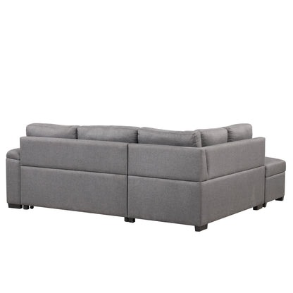 Kwame Sleeper Sectional Sofa - Dark Gray