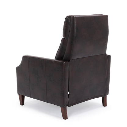 Biscoe Push Back Recliner - Brown