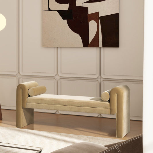 Maso Arched Arm Bench - Beige
