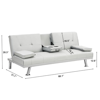 Devo Convertible Sofa Bed  - White