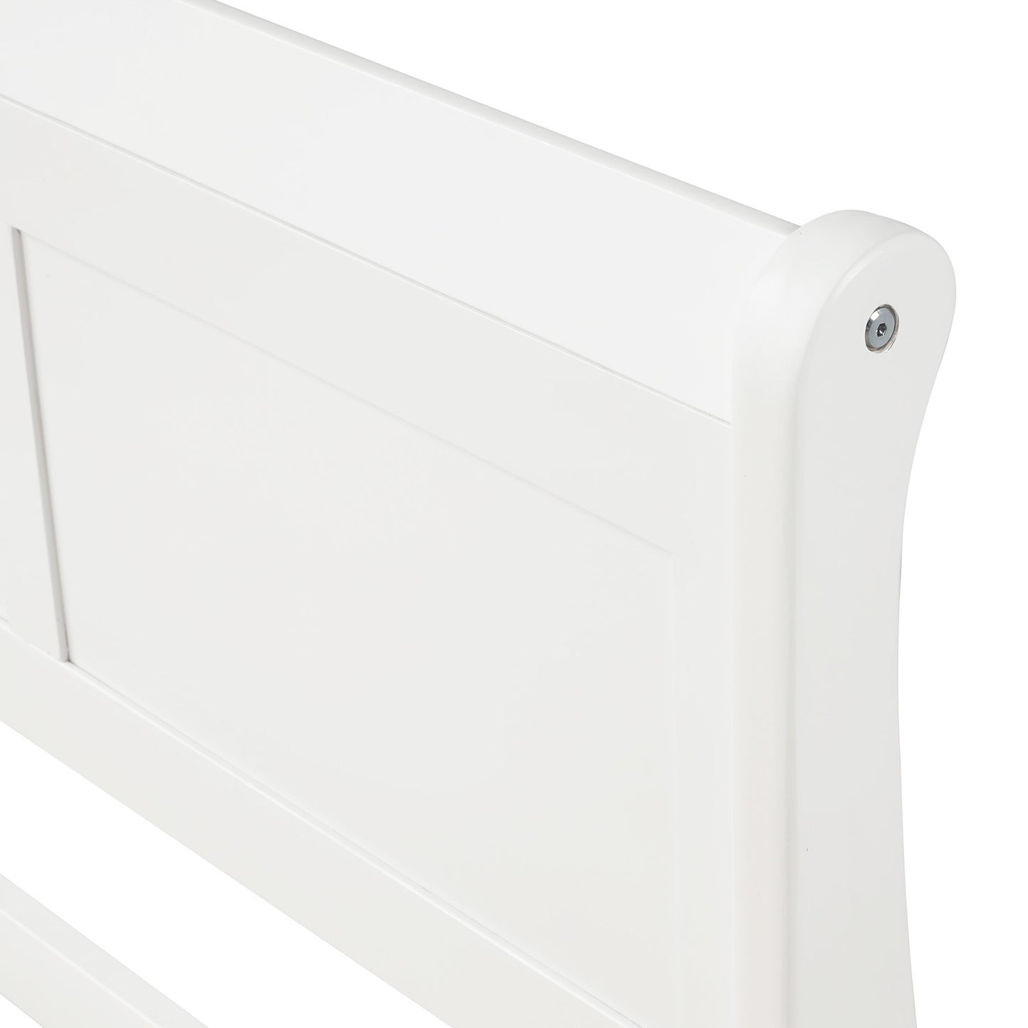 Urban Fusion Twin Size Wood Platform Bed - White