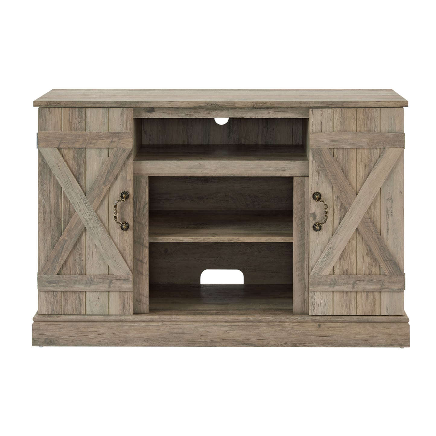 Utopia Media TV Stand Antique Entertainment Console - Gray