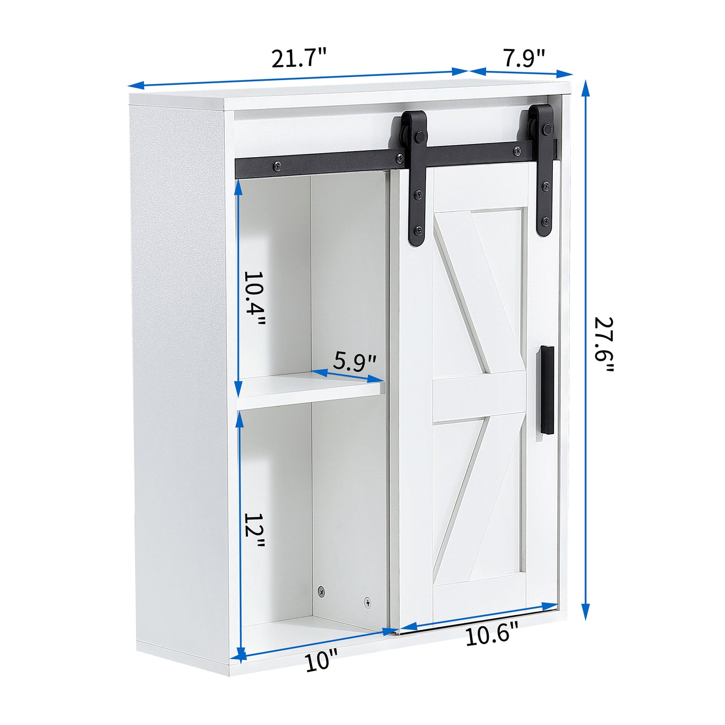 Lumber Wood  Storage Cabinet - White