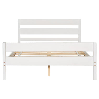 Saba Full Size Platform Bed Frame - White