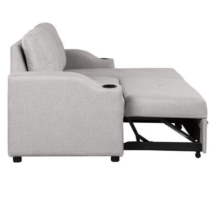 Oris Padded Pull Out Sofa Bed - Gray