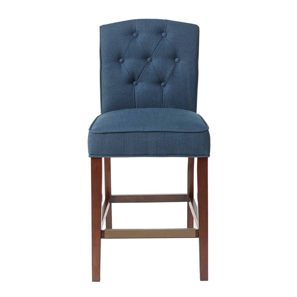 Marian Tufted Counter Stool - Navy Blue