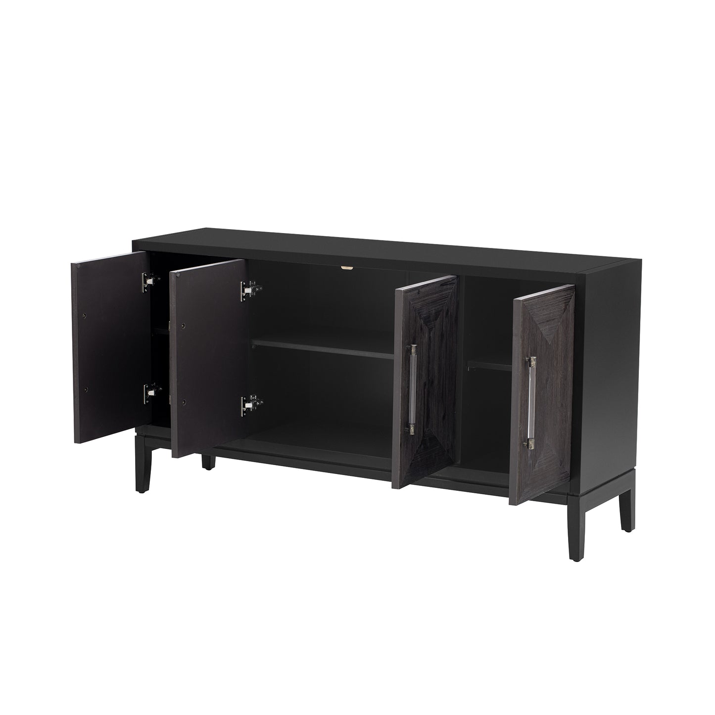 Carri Versatile Four-Door Sideboard Buffet - Black