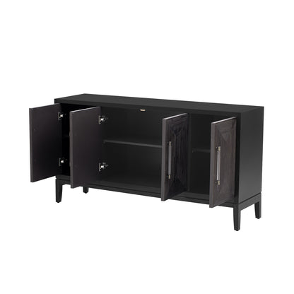 Carri Versatile Four-Door Sideboard Buffet - Black