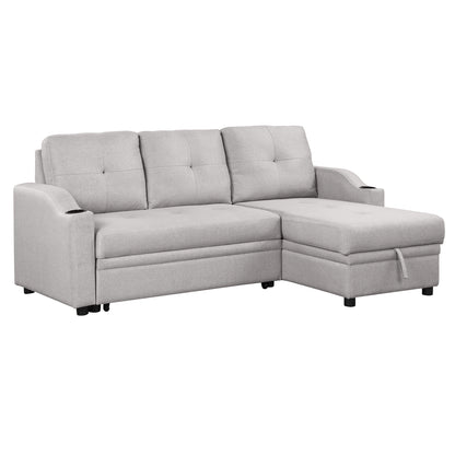 Oris Padded Pull Out Sofa Bed - Gray