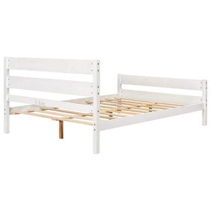 Saba Full Size Platform Bed Frame - White