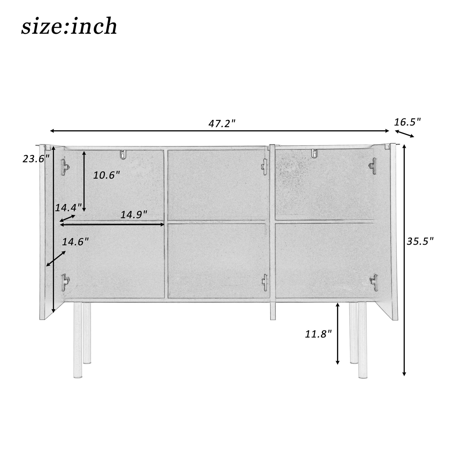 Rocha Sideboard Buffet - Black