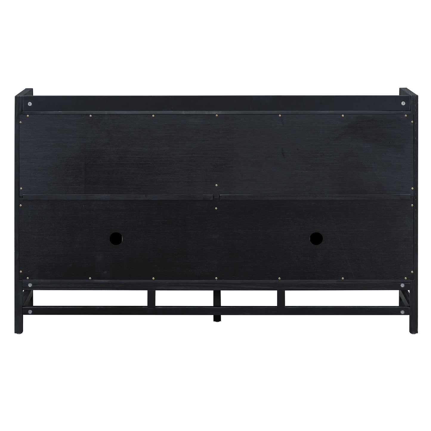 Hana Rattan Doors Sideboard Buffet - Black