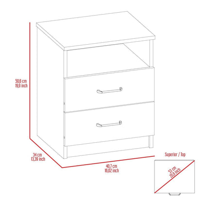 Brookeline 2-Drawer Nightstand - White