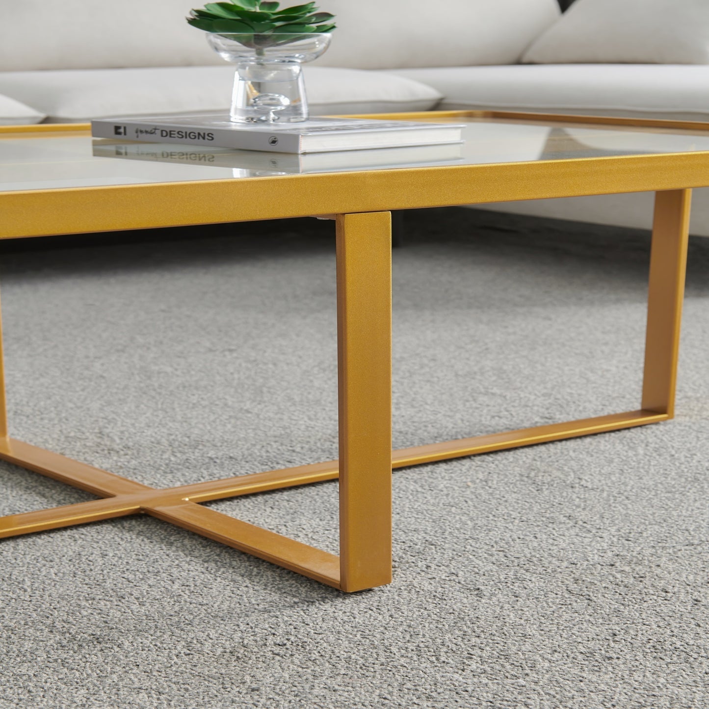 Nexus RectangleCoffee Table - Gold
