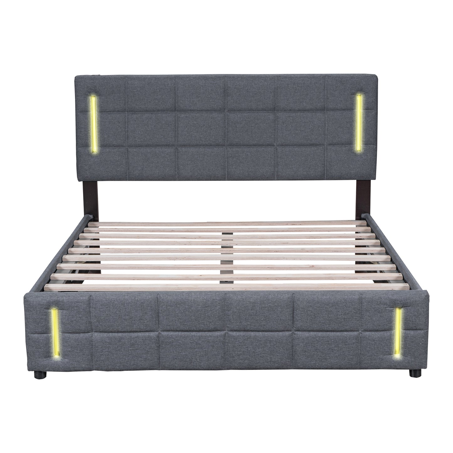 Ps Full Size Storage Bed w Hydraulic System - Gray