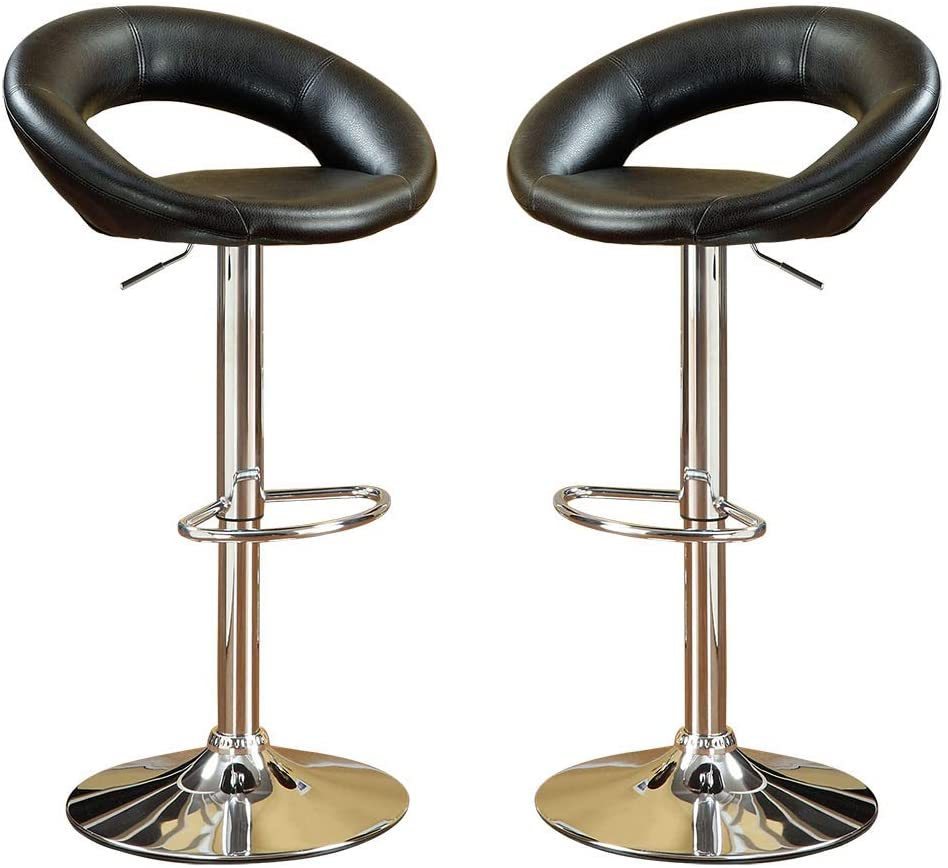 Donut Adjustable Stool - Black Set of 2