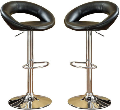 Donut Adjustable Stool - Black Set of 2