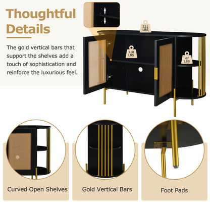 Amari 2- Rattan Door - Black