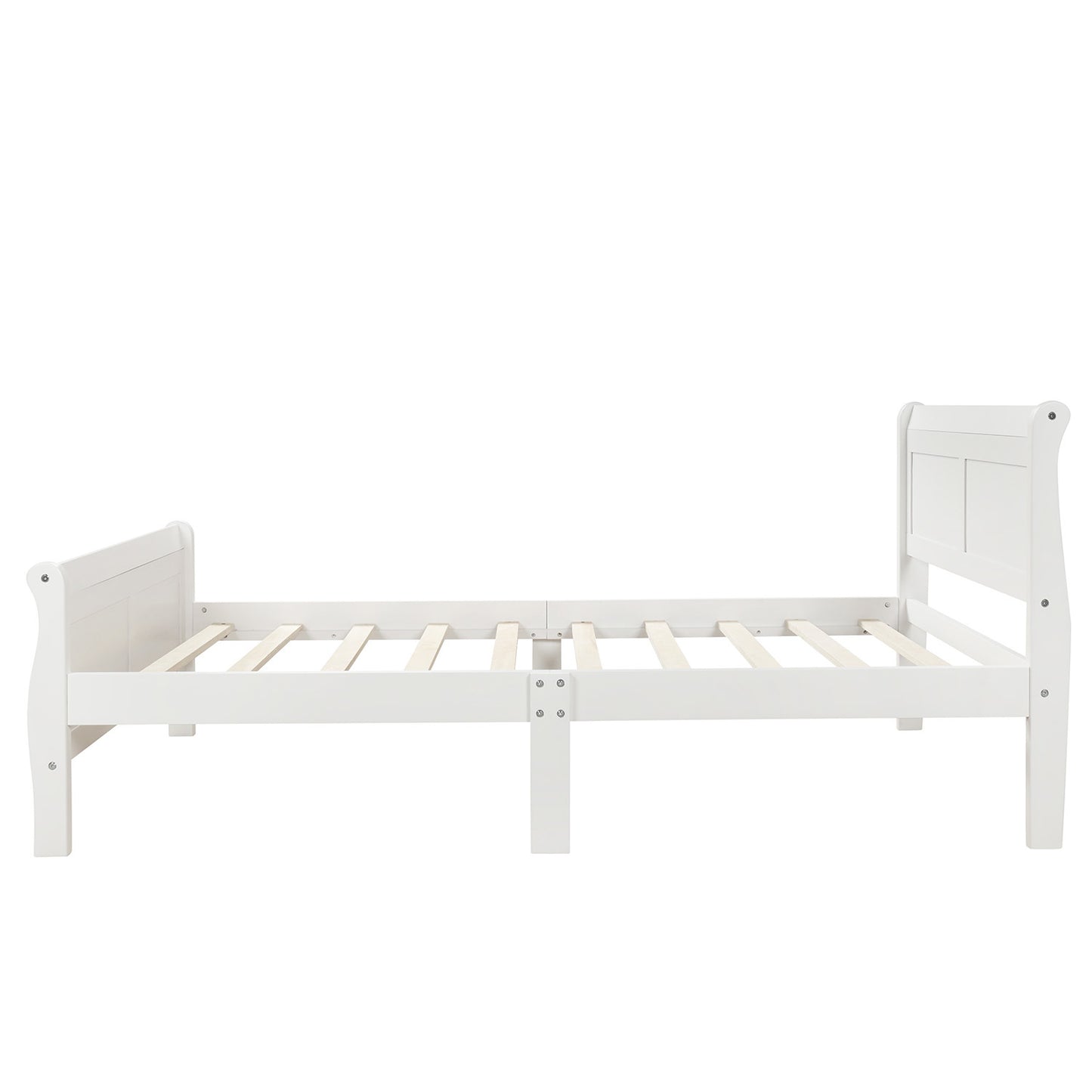 Urban Fusion Twin Size Wood Platform Bed - White