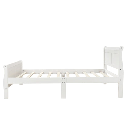 Urban Fusion Twin Size Wood Platform Bed - White