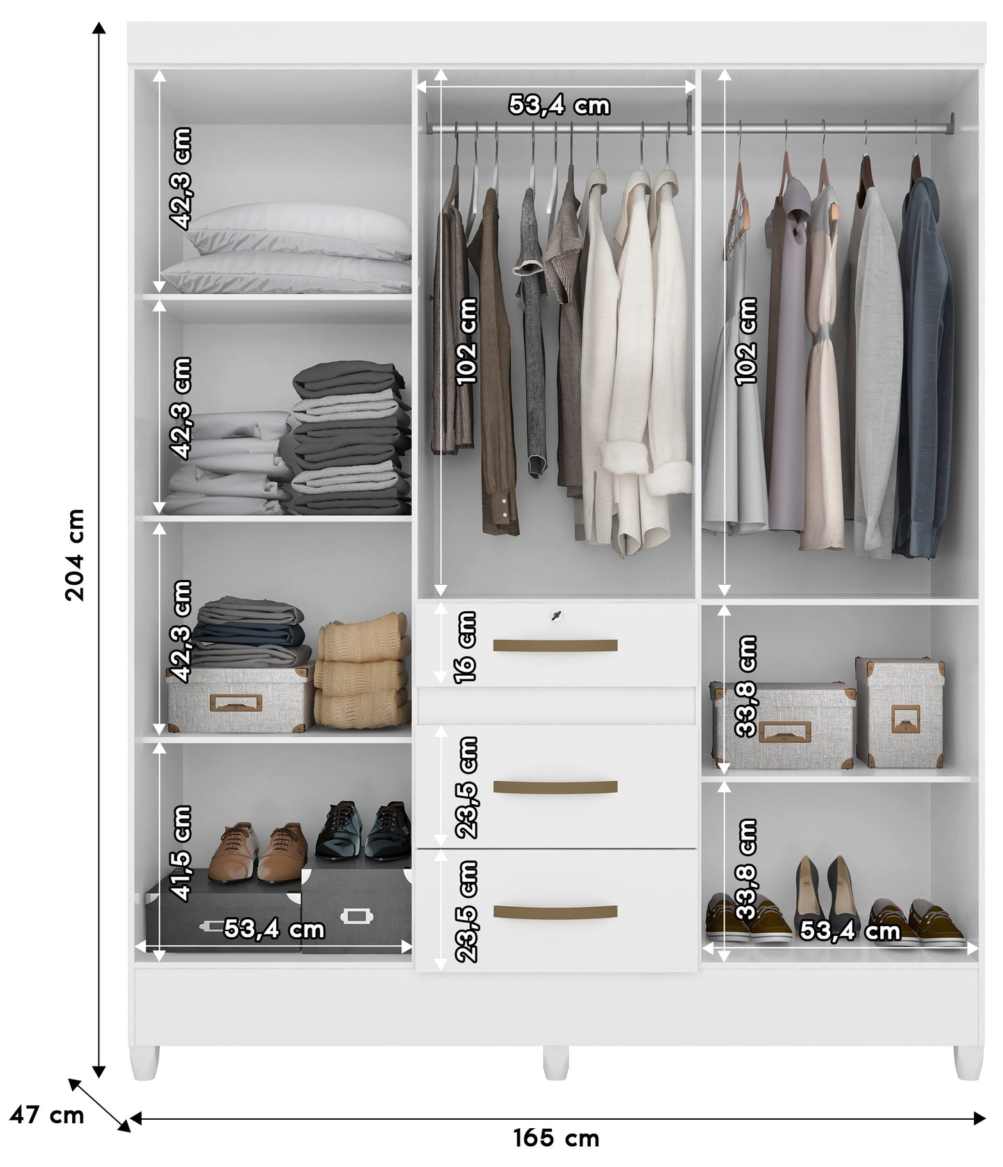 Wardrobe Itatiba - White