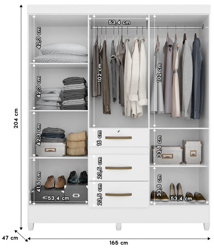 Wardrobe Itatiba - White