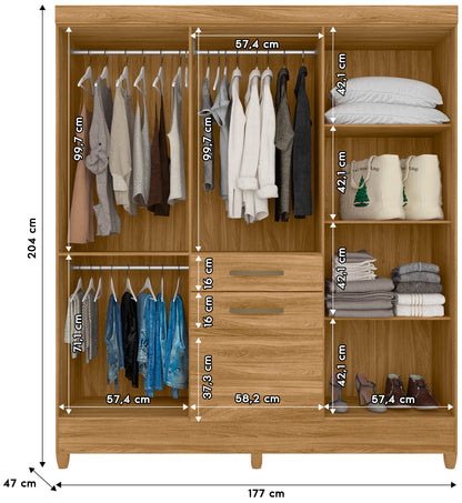 Wardrobe Mafra - Gray