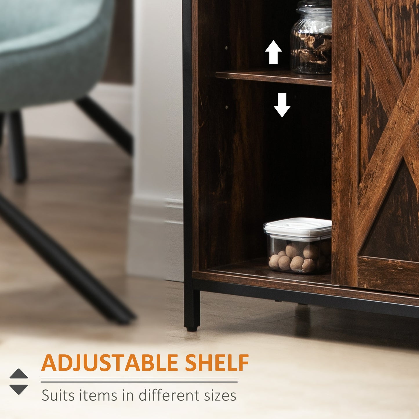 Decora Industrial Sideboard Buffet Cabinet