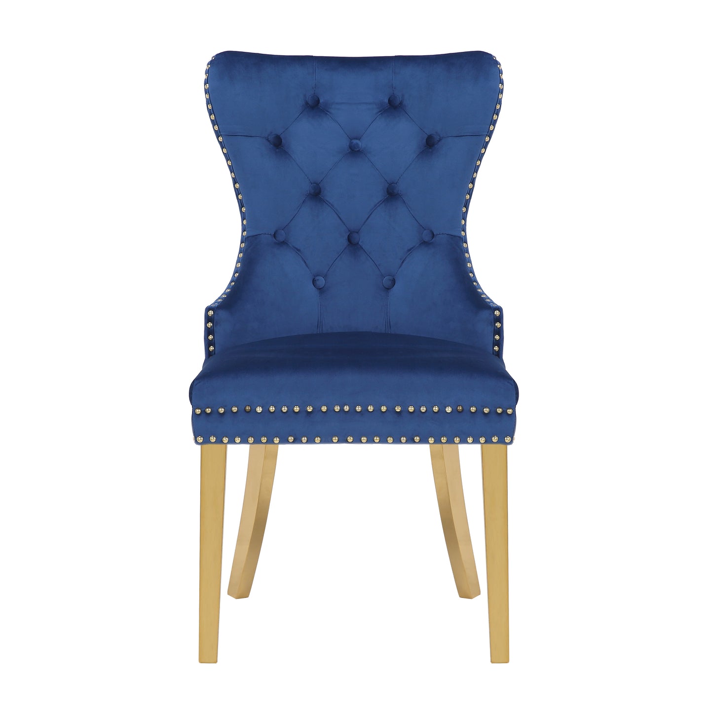 Newton Dining Velvet Chair (Set of 2) - Navy