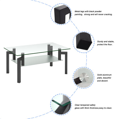 Asha Glass Coffee Table