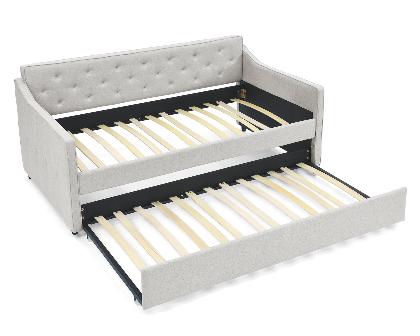 Hana Twin Size Daybed with Twin Size Trundle - Beige