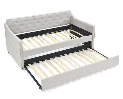 Hana Twin Size Daybed with Twin Size Trundle - Beige