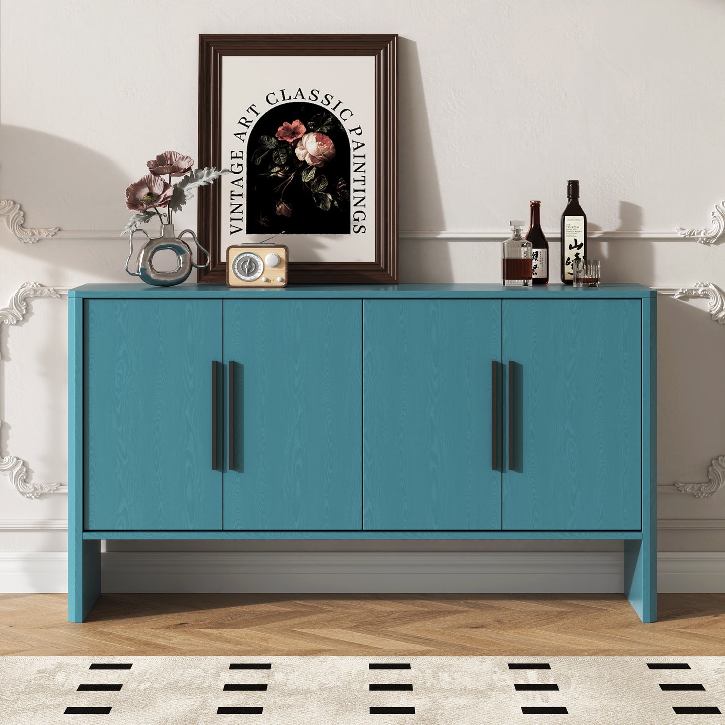 Miya Retro Sideboard Buffet - Teal