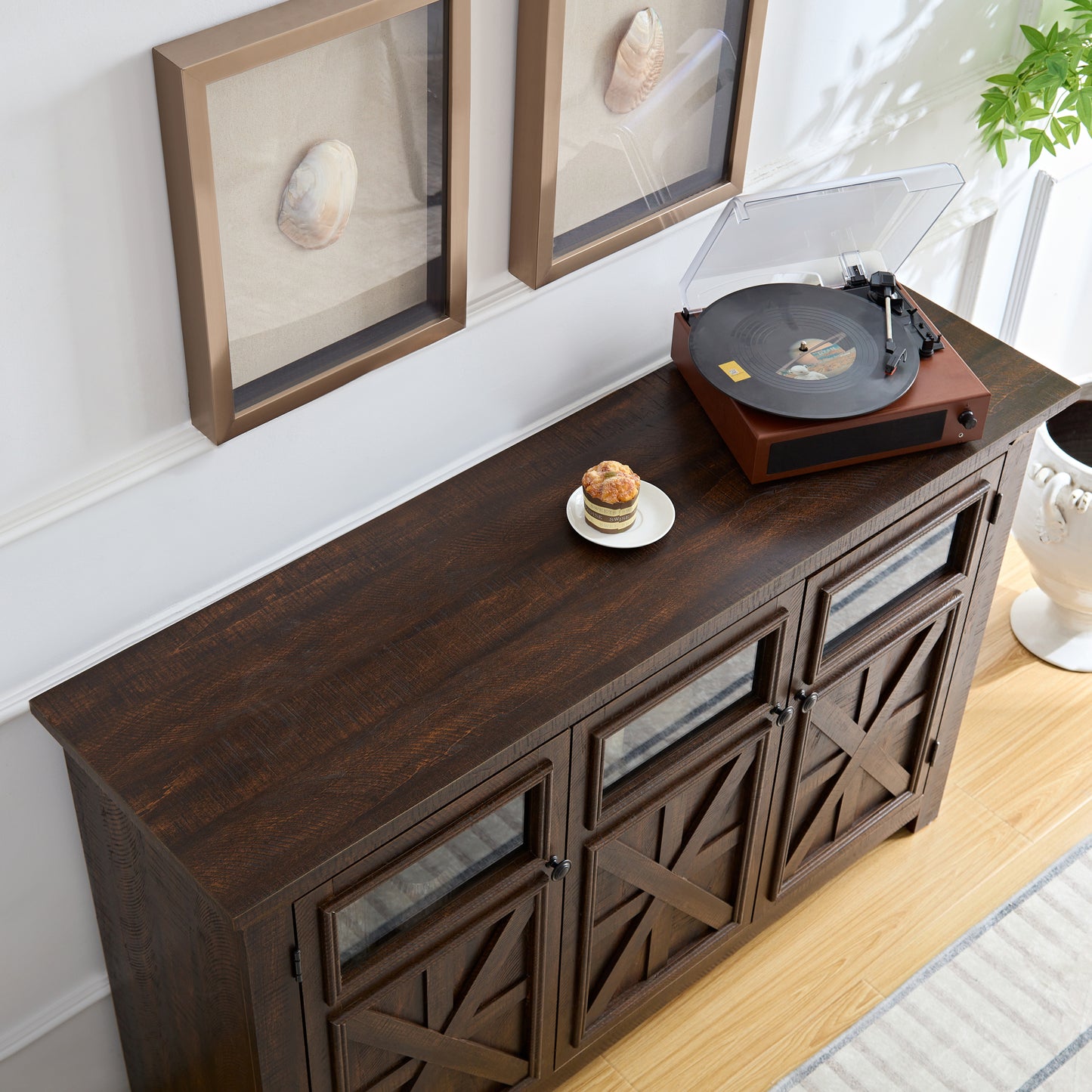 Rosa Farmhouse Sideboard Buffet - Espresso