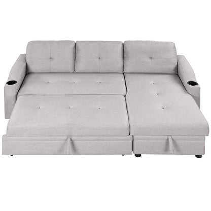 Oris Padded Pull Out Sofa Bed - Gray