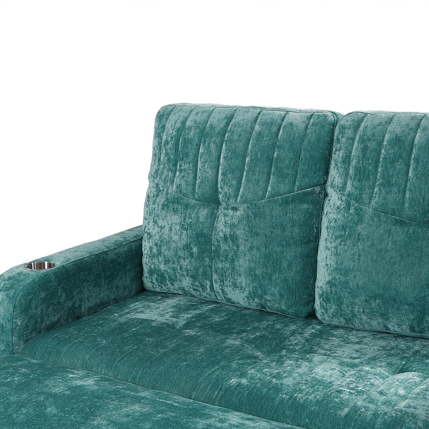 Rita Loveseat Pull-out Sofa Bed with Adjustable Backrest - Teal