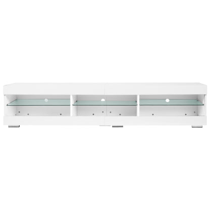 Bruso LED TV Stand Entertainment Center - White