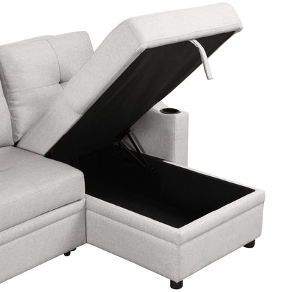 Oris Padded Pull Out Sofa Bed - Gray