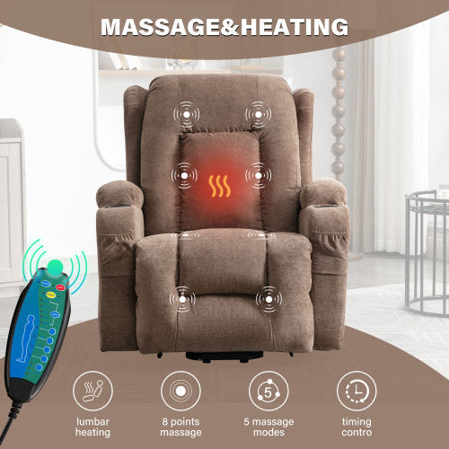 Parsons Power Lift Recliner Chair - Brown