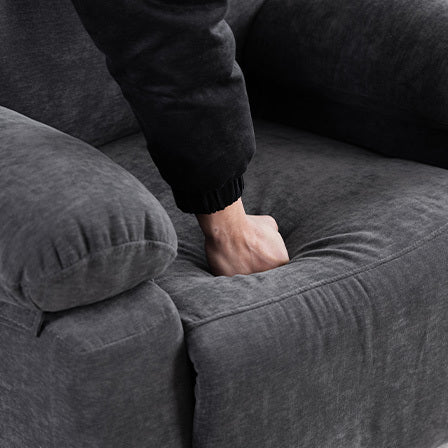 Meza Swivel Massage Rocker Recliner with Heat - Dark Gray