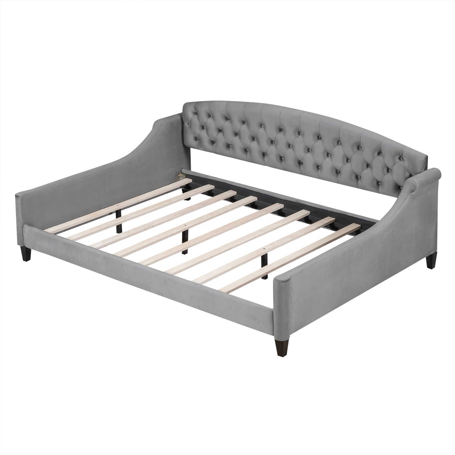 AF Luxury Tufted Button Full Size Daybed - Gray