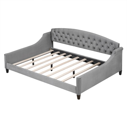 AF Luxury Tufted Button Full Size Daybed - Gray