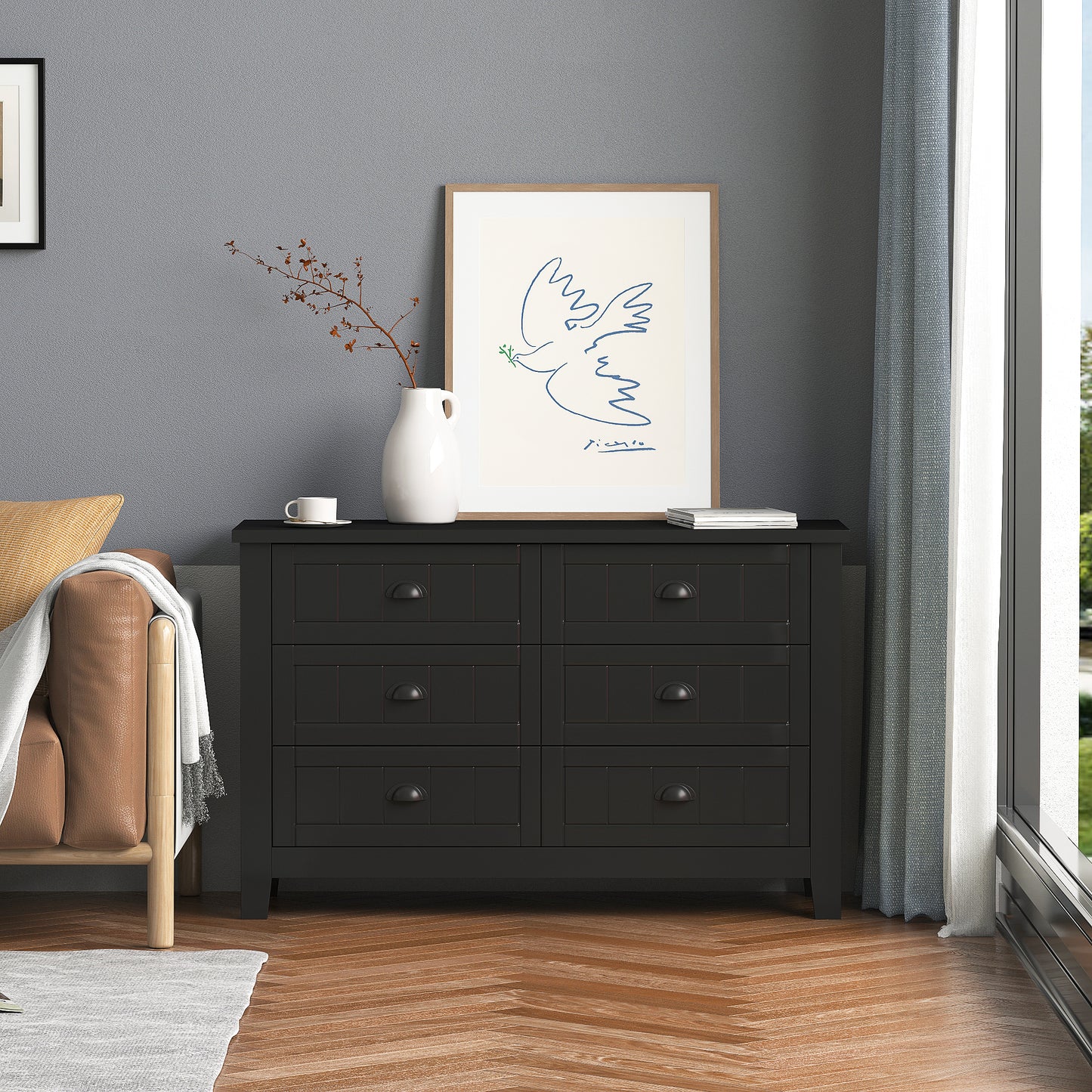 Wyatt Sideboard Accent Cabinet - Black