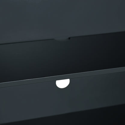 Miya Retro Sideboard Buffet - Black