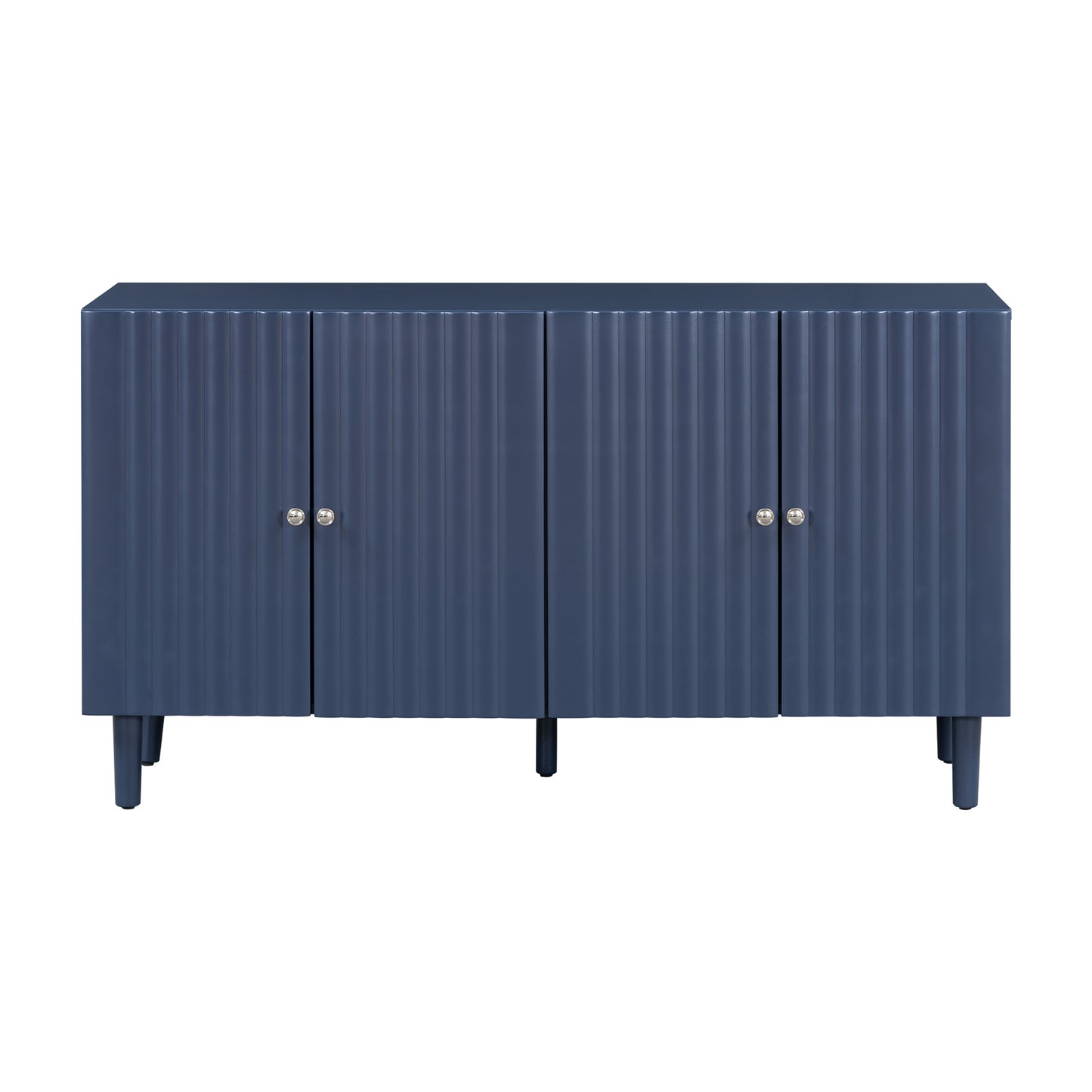Butler Wavy Pattern Doors Sideboard Buffet - Navy Blue
