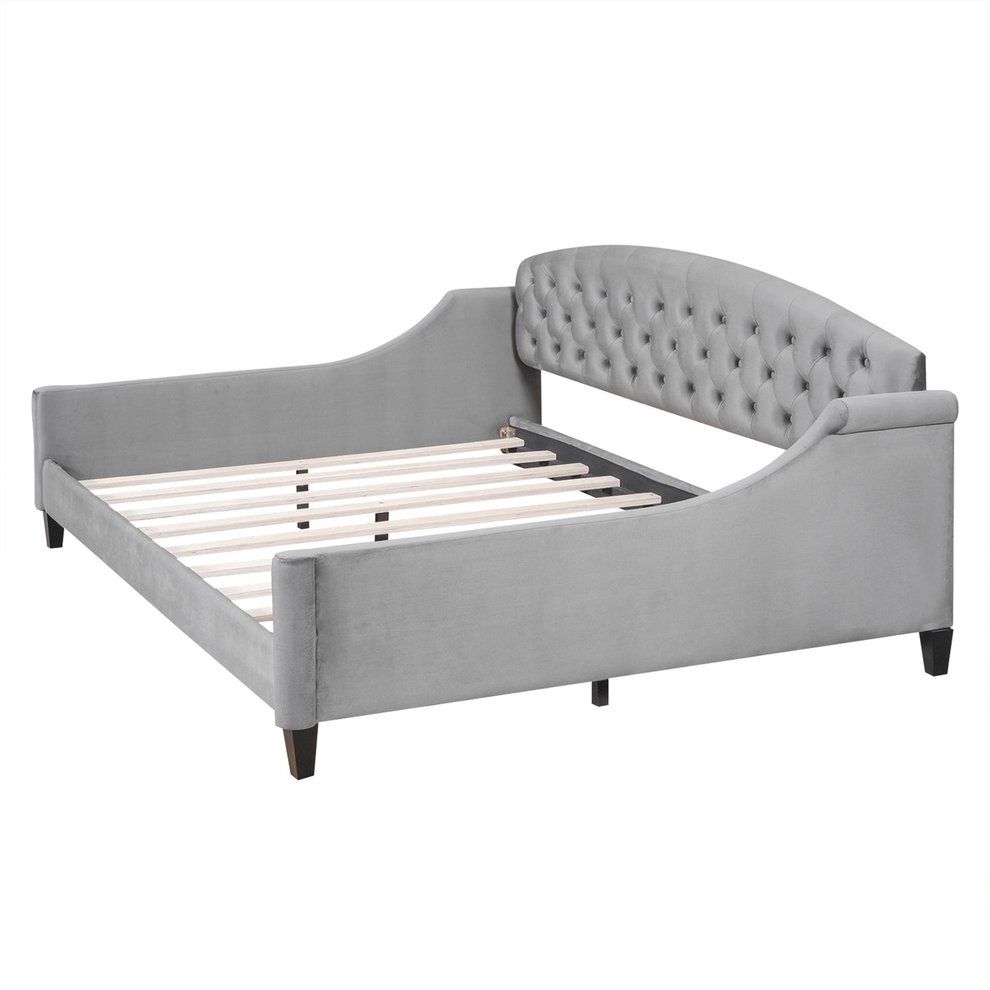 AF Luxury Tufted Button Full Size Daybed - Gray